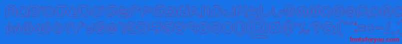 KIOSHIMA Outlined Font – Red Fonts on Blue Background