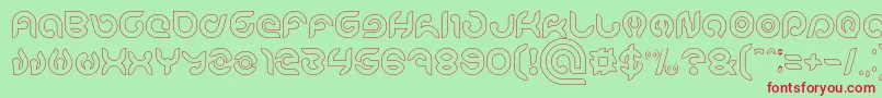 KIOSHIMA Outlined Font – Red Fonts on Green Background