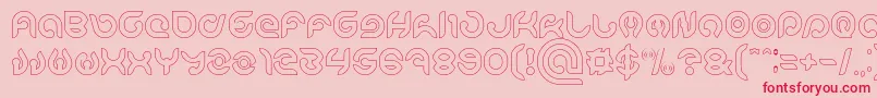 KIOSHIMA Outlined Font – Red Fonts on Pink Background