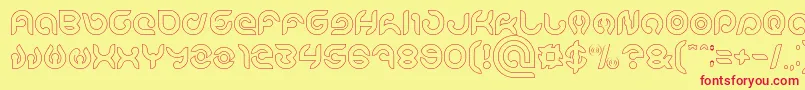 KIOSHIMA Outlined Font – Red Fonts on Yellow Background