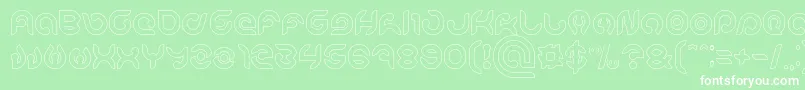KIOSHIMA Outlined Font – White Fonts on Green Background