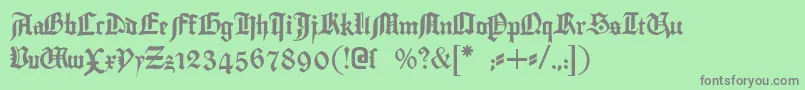Gutenberg Font – Gray Fonts on Green Background