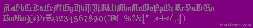 Gutenberg Font – Gray Fonts on Purple Background