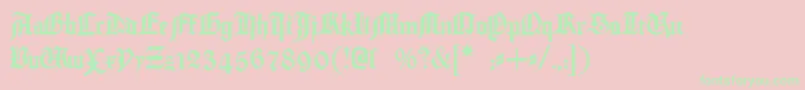 Gutenberg Font – Green Fonts on Pink Background