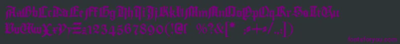 フォントGutenberg – 黒い背景に紫のフォント