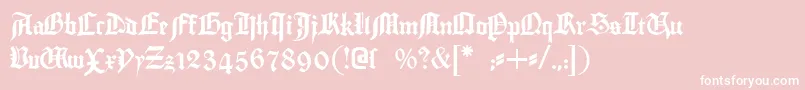 Gutenberg Font – White Fonts on Pink Background