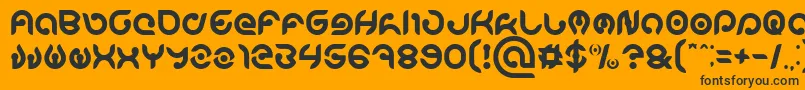 KIOSHIMA Font – Black Fonts on Orange Background