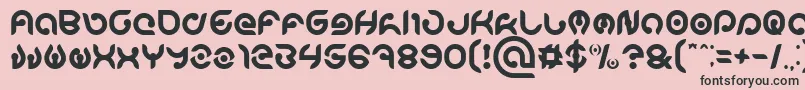 KIOSHIMA Font – Black Fonts on Pink Background