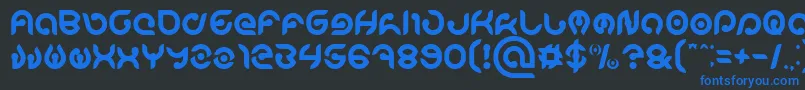KIOSHIMA Font – Blue Fonts on Black Background