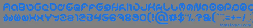 KIOSHIMA Font – Blue Fonts on Gray Background