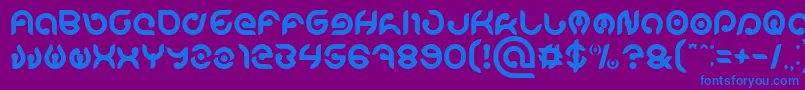 フォントKIOSHIMA – 紫色の背景に青い文字