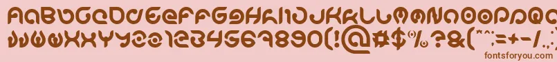 KIOSHIMA Font – Brown Fonts on Pink Background