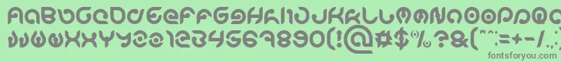 フォントKIOSHIMA – 緑の背景に灰色の文字