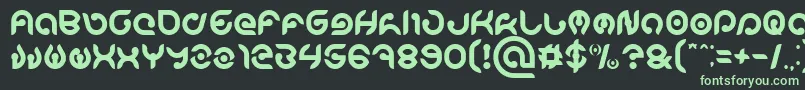 Шрифт KIOSHIMA – зелёные шрифты на чёрном фоне