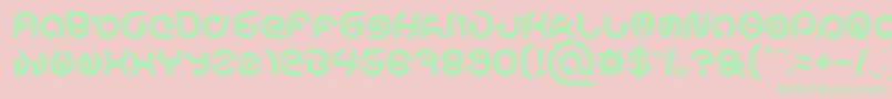 フォントKIOSHIMA – ピンクの背景に緑の文字