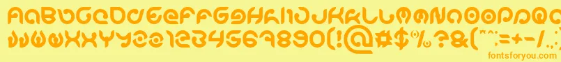 KIOSHIMA Font – Orange Fonts on Yellow Background