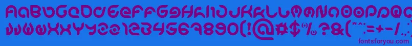 KIOSHIMA Font – Purple Fonts on Blue Background