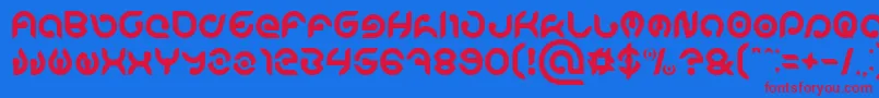 KIOSHIMA Font – Red Fonts on Blue Background