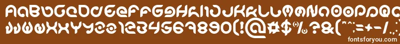 フォントKIOSHIMA – 茶色の背景に白い文字