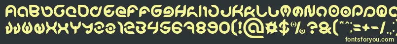 フォントKIOSHIMA – 黒い背景に黄色の文字