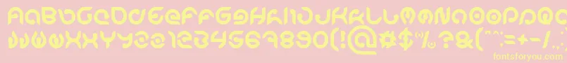 KIOSHIMA Font – Yellow Fonts on Pink Background