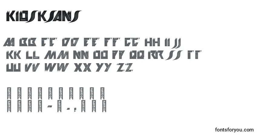 Schriftart KioskSans – Alphabet, Zahlen, spezielle Symbole