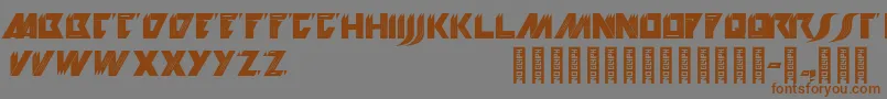 KioskSans Font – Brown Fonts on Gray Background