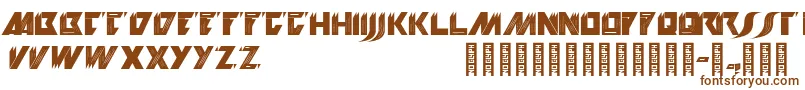 フォントKioskSans – 白い背景に茶色のフォント