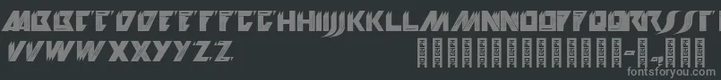 KioskSans Font – Gray Fonts on Black Background