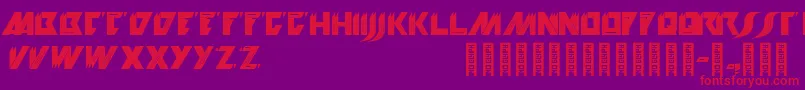 KioskSans Font – Red Fonts on Purple Background