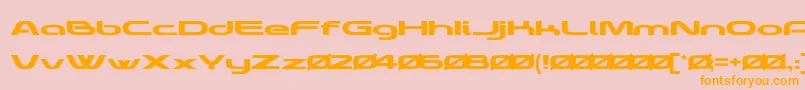 KIQ DEMO No Free Font – Orange Fonts on Pink Background