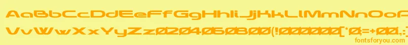 KIQ DEMO No Free Font – Orange Fonts on Yellow Background