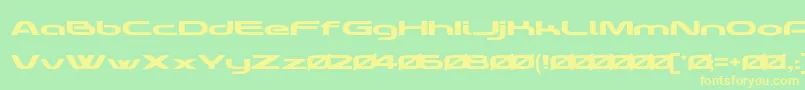 KIQ DEMO No Free Font – Yellow Fonts on Green Background