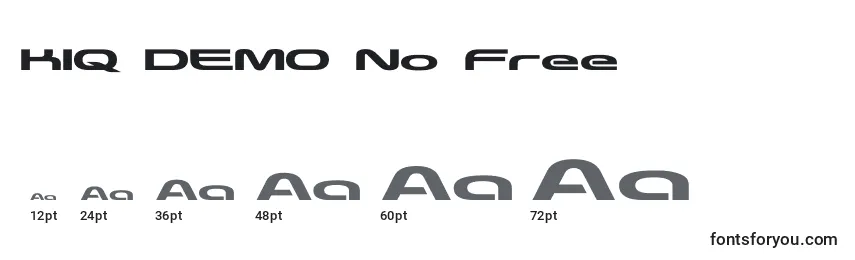 Размеры шрифта KIQ DEMO No Free