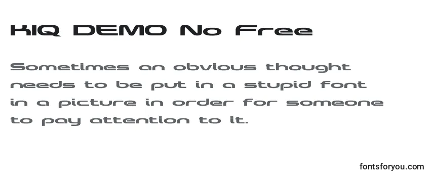 Шрифт KIQ DEMO No Free