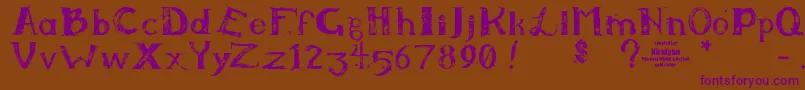 kiralynn   Font – Purple Fonts on Brown Background