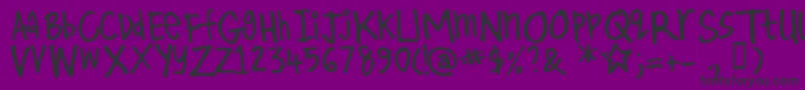 Kirby    Font – Black Fonts on Purple Background