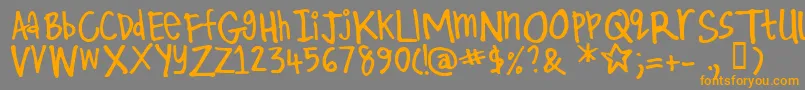 Kirby    Font – Orange Fonts on Gray Background