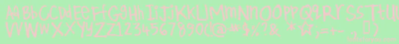 Kirby    Font – Pink Fonts on Green Background