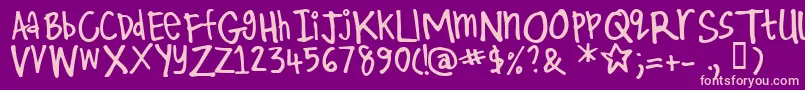 Kirby    Font – Pink Fonts on Purple Background