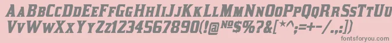 フォントkirsty bd it – ピンクの背景に灰色の文字