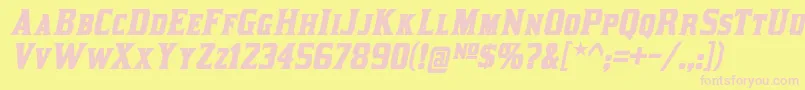 kirsty bd it-fontti – vaaleanpunaiset fontit keltaisella taustalla