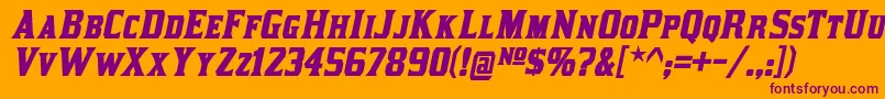 kirsty bd it Font – Purple Fonts on Orange Background