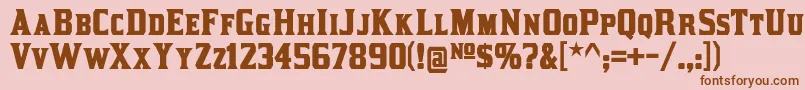 kirsty bd Font – Brown Fonts on Pink Background