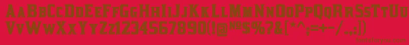 kirsty bd-fontti – ruskeat fontit punaisella taustalla