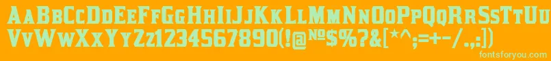 kirsty bd Font – Green Fonts on Orange Background