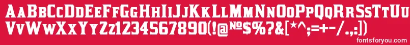 kirsty bd Font – White Fonts on Red Background