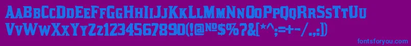 kirsty ink Font – Blue Fonts on Purple Background