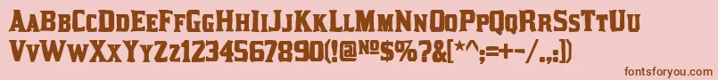 kirsty ink Font – Brown Fonts on Pink Background