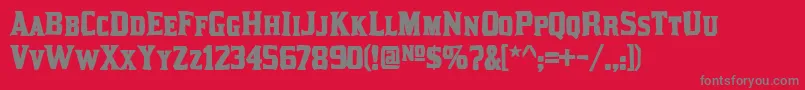 Fonte kirsty ink – fontes cinzas em um fundo vermelho